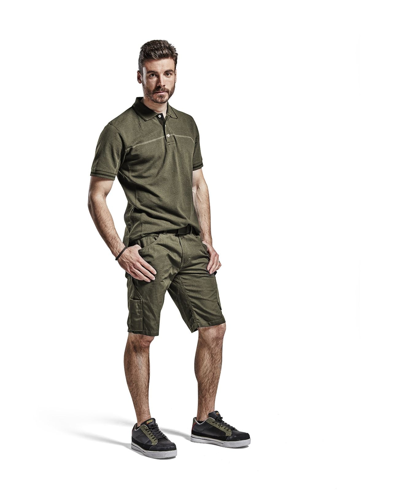 Blaklader Poloshirts 33891050 groen-zwart(4599)