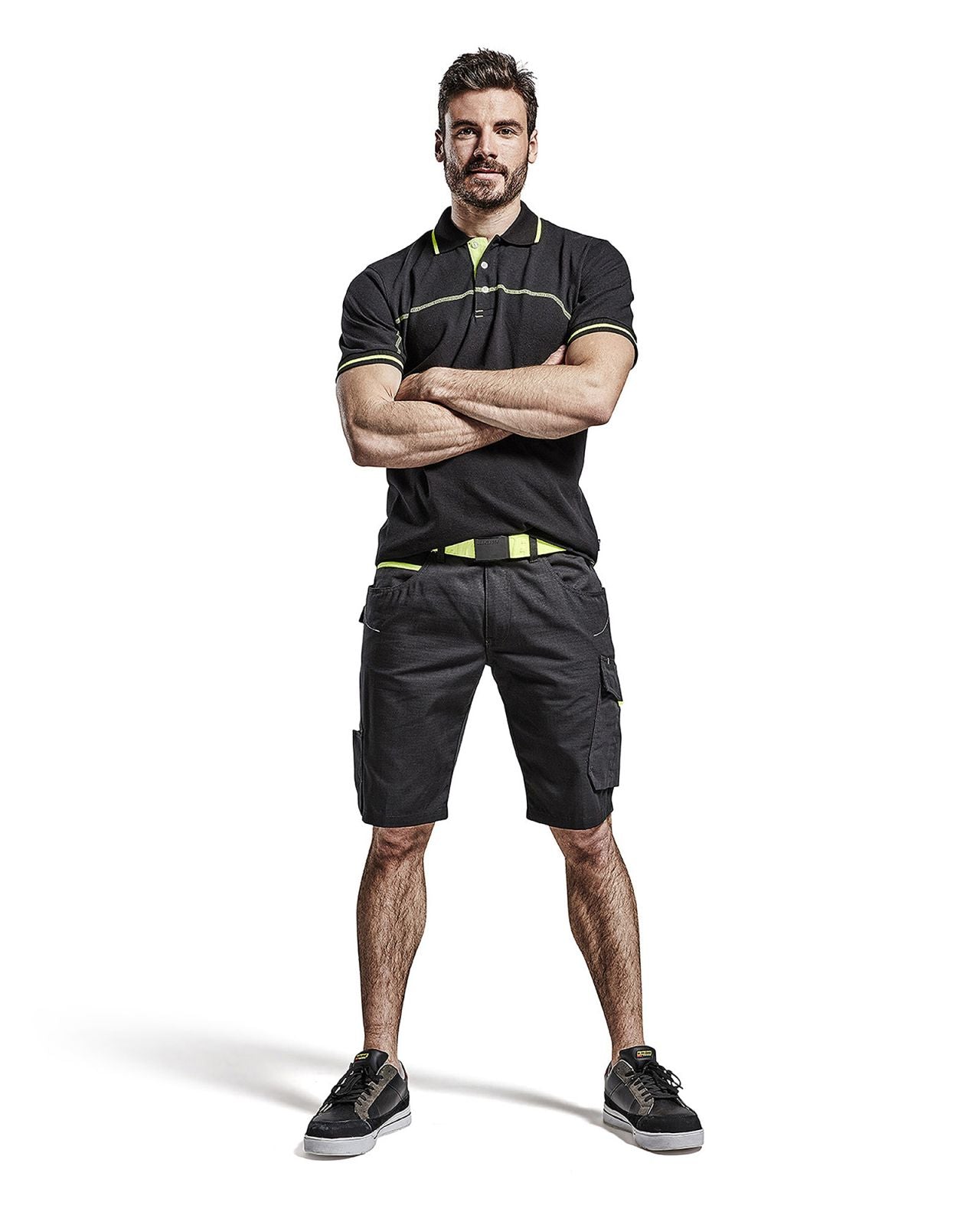 Blaklader Poloshirts 33891050 zwart-fluo geel(9933)