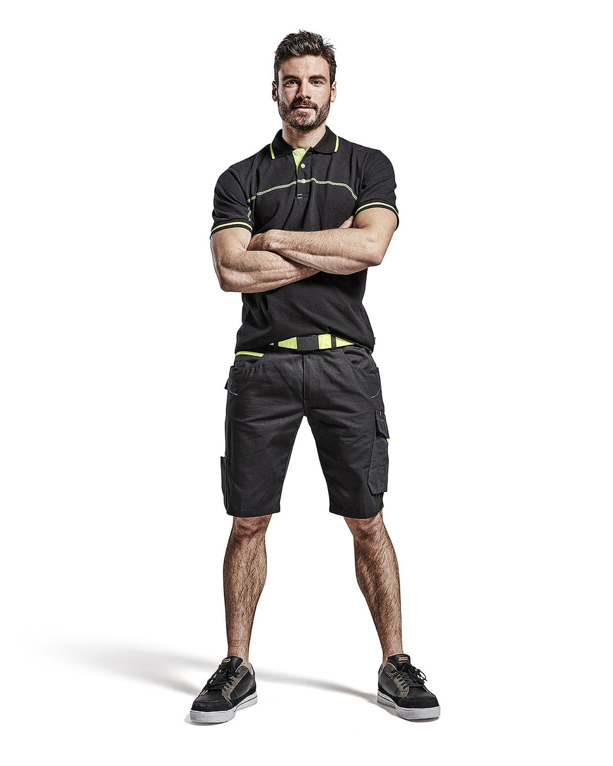 Blaklader Poloshirts 33891050 zwart-fluo geel(9933)