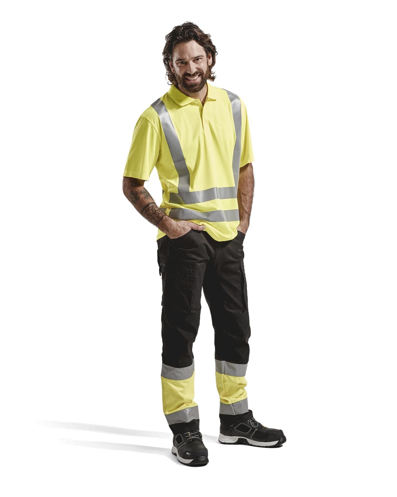 Blaklader Poloshirts 33911011 HiVis UPF40+ UV geel(3300)