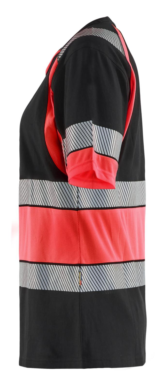 Blaklader High Vis t-shirts 34101030 HiVis zwart-fluo rood(9955)
