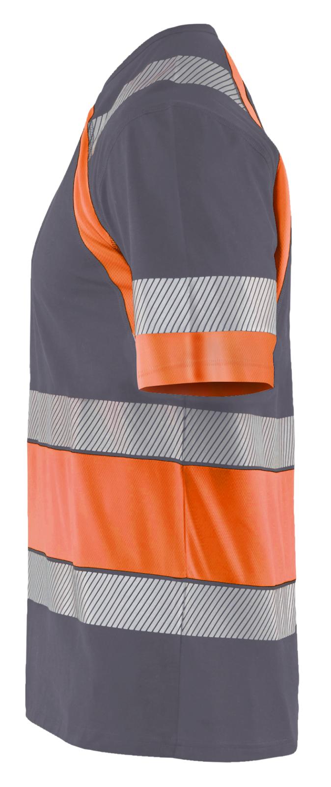 Blaklader t-shirts 34211030 middelgrijs-fluo-oranje(9653)