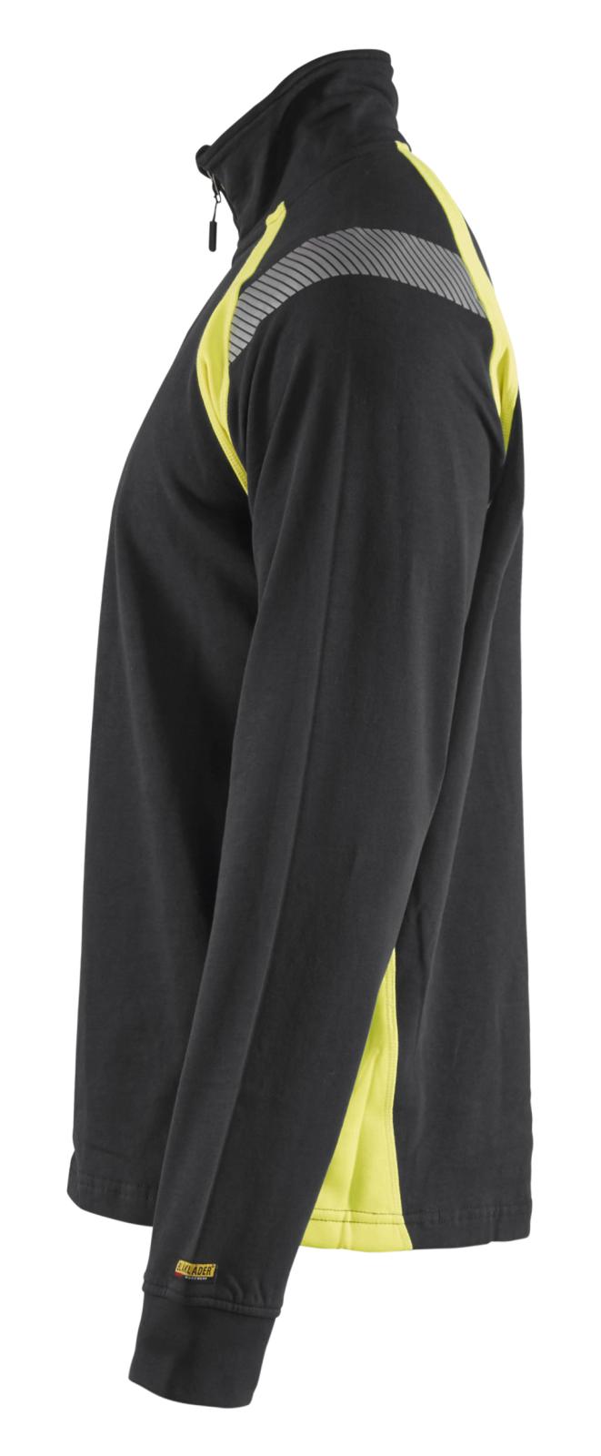 Blaklader Zipsweaters 34321158 zwart-geel(9933)