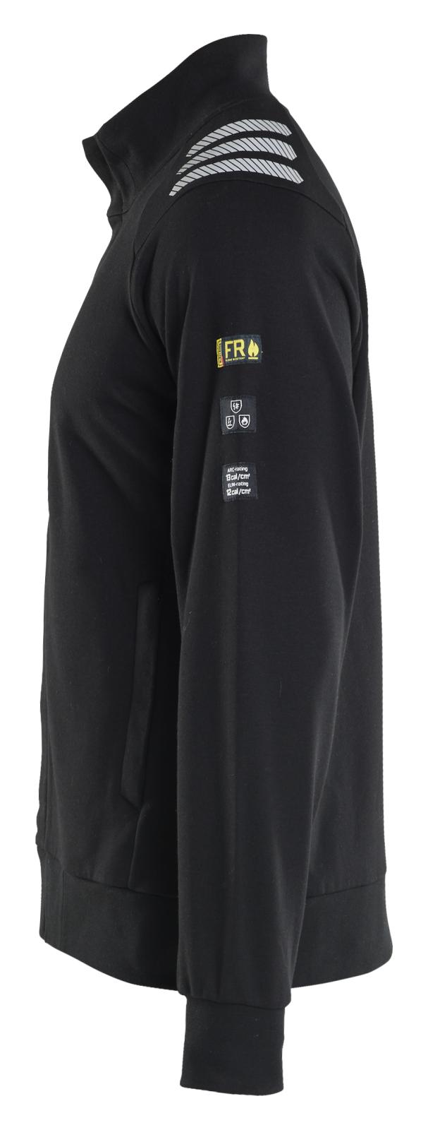 Blaklader Vlamvertragend Multinorm sweatshirt 34531762 rits vlamwerend antistatisch zwart(9900)