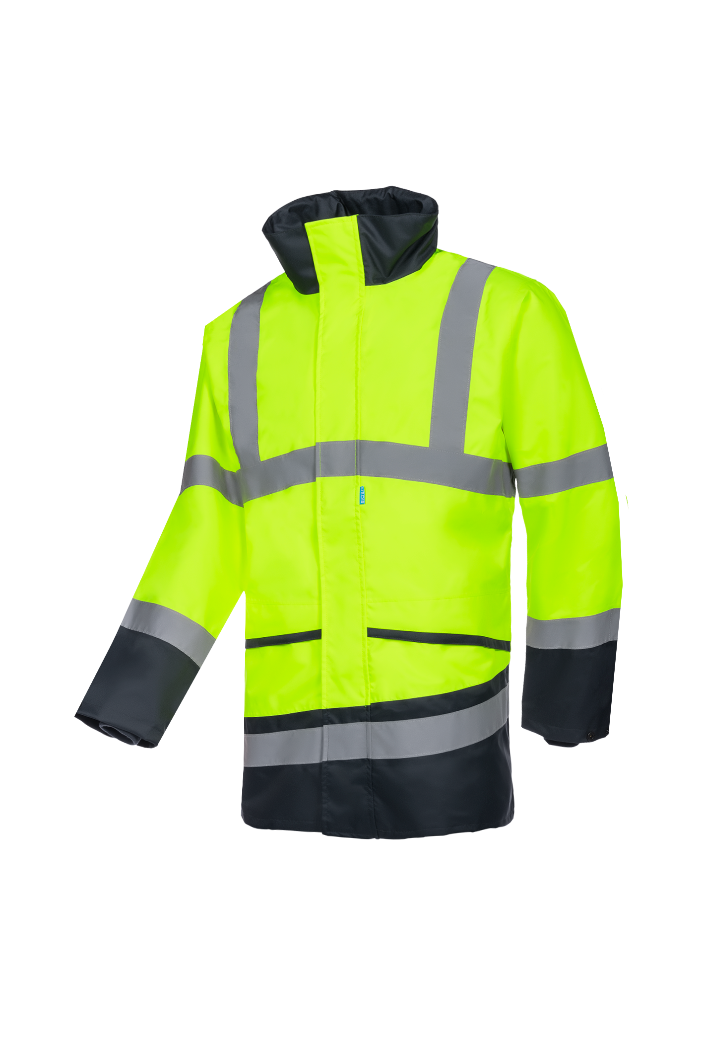 Sioen Jassen Barcley fluo geel-marineblauw