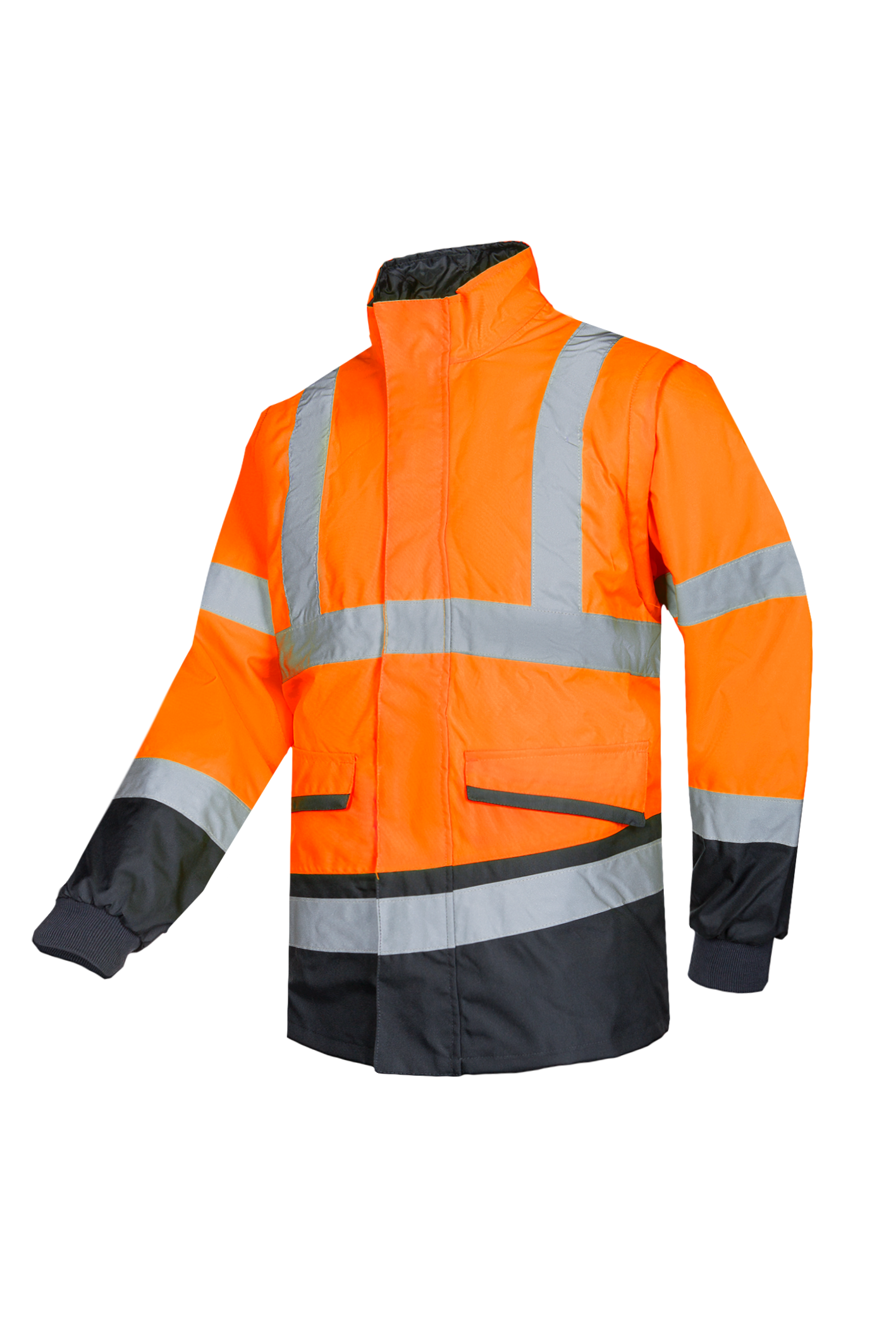 Sioen Jassen Malbro fluo oranje-marineblauw