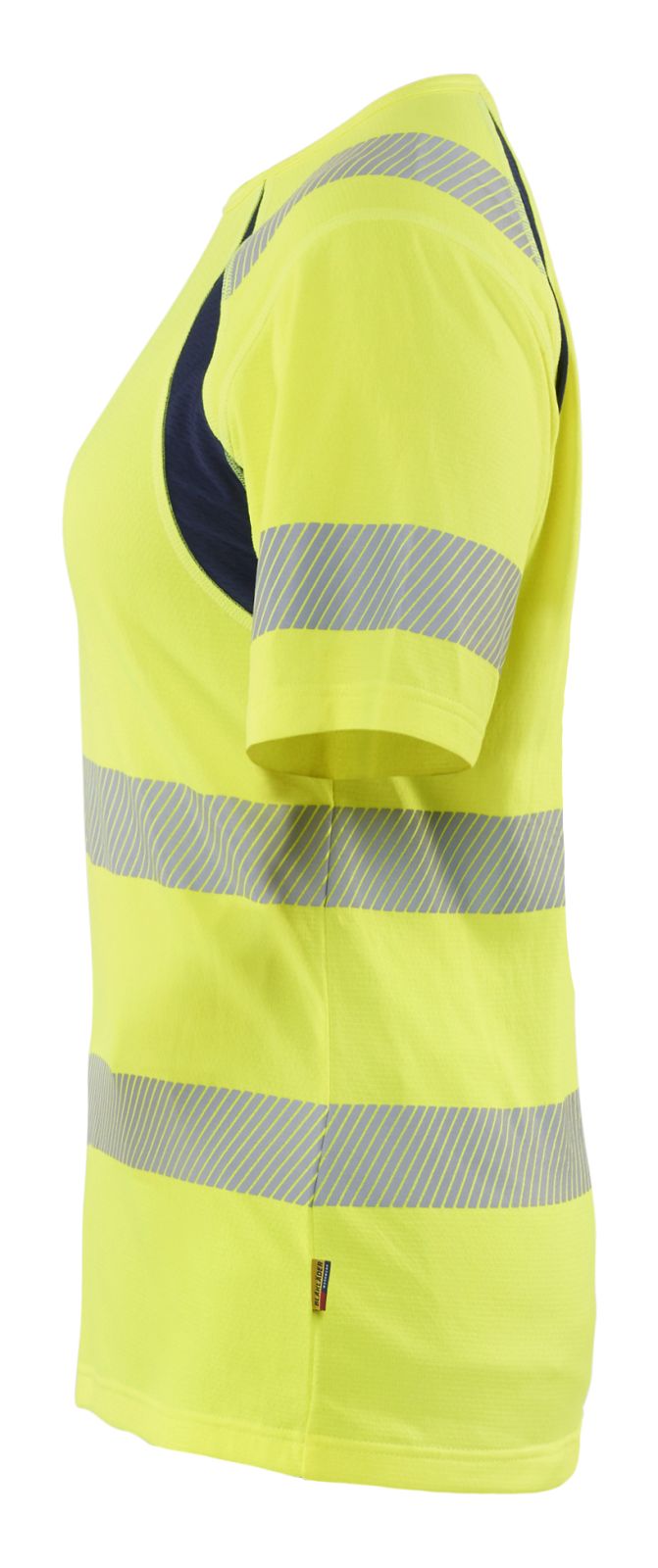 Blaklader High Vis Dames T-shirts 35032537 HiVis fluo geel-marineblauw(3389)