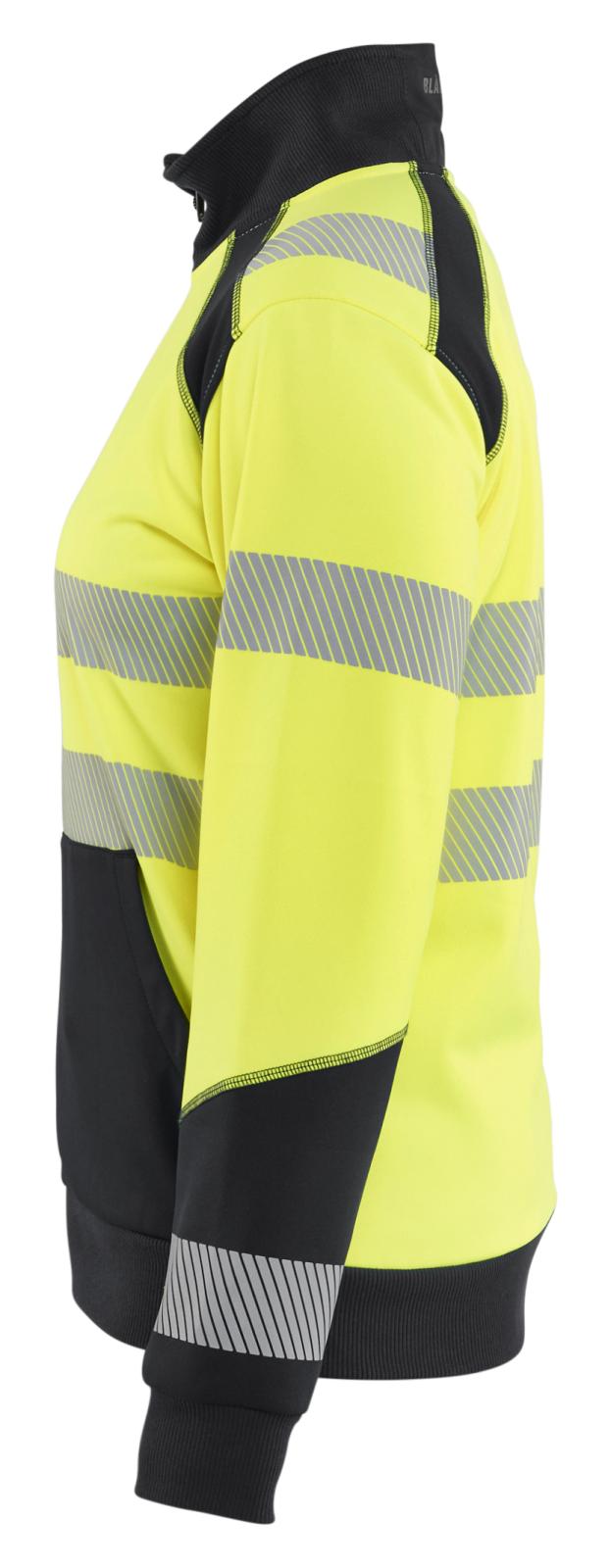 Blaklader Dames High Vis sweaters 35082528 HiVis rits fluo geel-zwart(3399)