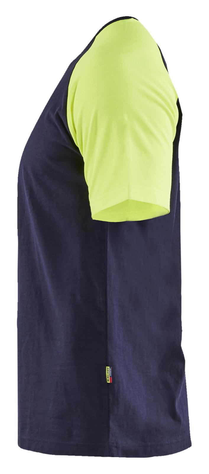 Blaklader T-shirts 35151030 HiVis marineblauw-fluo geel(8833)