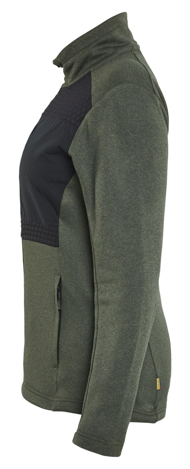 Blaklader Profiel Dames sweaters 35492533 rits herfstgroen-zwart(4199)