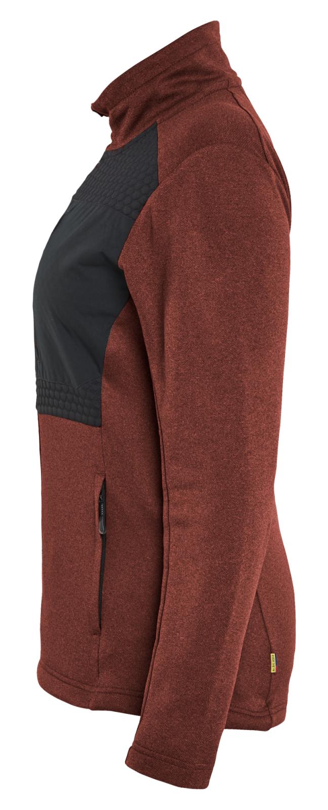 Blaklader Profiel Dames sweaters 35492533 rits gebrand rood-zwart(5999)
