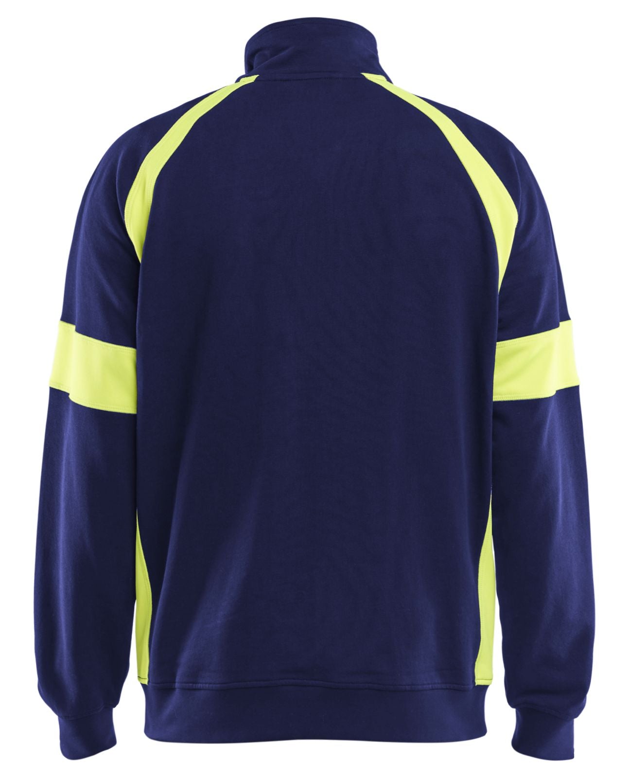 Blaklader Profiel Visible Sweatshirt 35671158 rits marineblauw-fluo geel(8933)