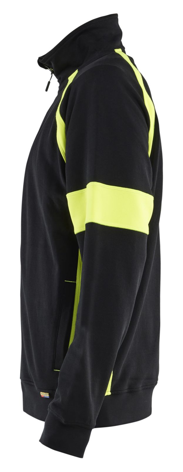 Blaklader Profiel Visible Sweatshirt 35671158 rits zwart-fluo geel(9933)
