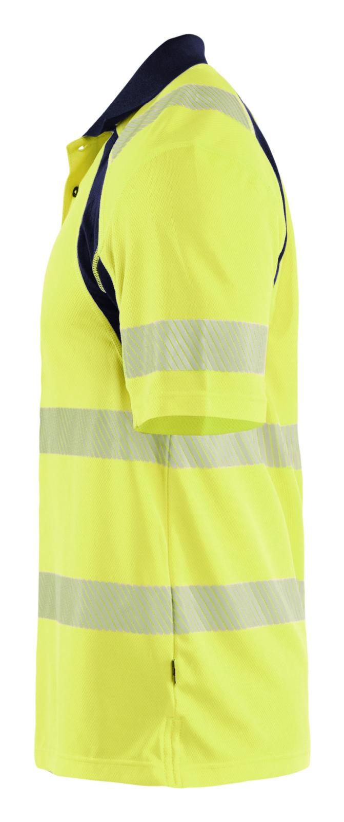 Blaklader High Vis Poloshirts 35951013 UV HiVis fluo geel-marineblauw(3389)
