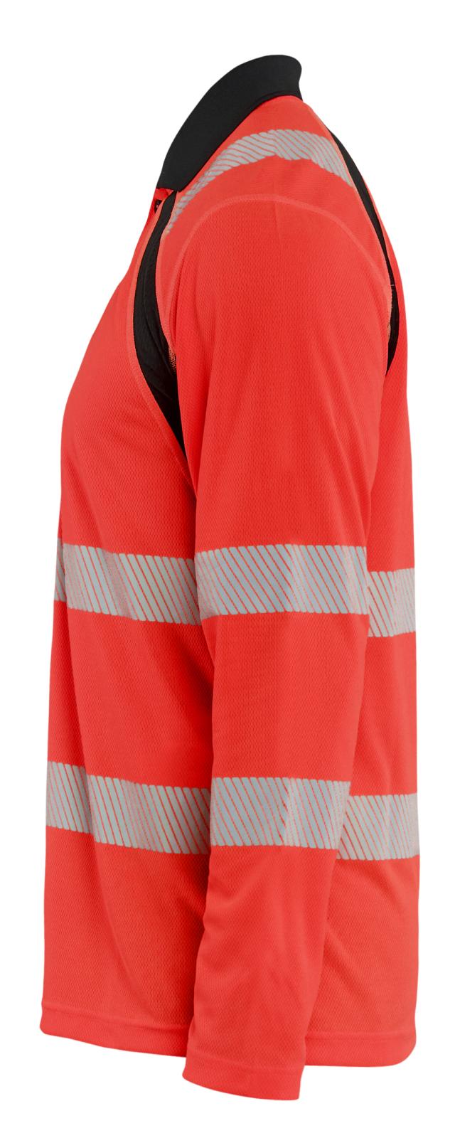 Blaklader High Vis Poloshirt 35981013 UV lange mouwen HiVis fluo rood-zwart(5599)
