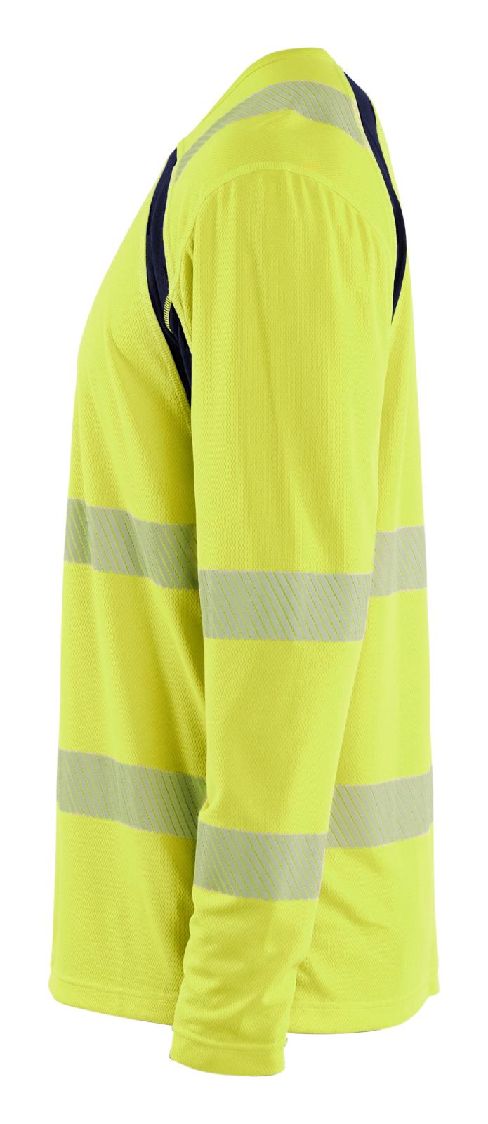 Blaklader High Vis t-shirts 35991013 UV longsleeve fluo geel-marineblauw(3389)