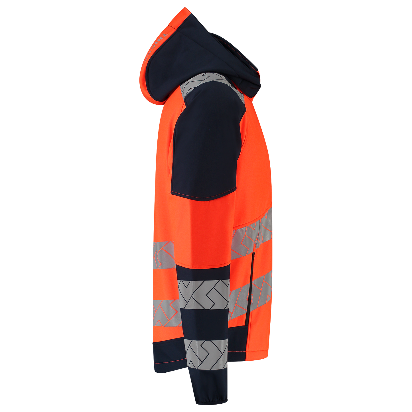 Tricorp Workwear High Vis Redefined Jassen 406109 Softshell Capuchon HiVis fluo oranje-inktblauw(fluororangeink)