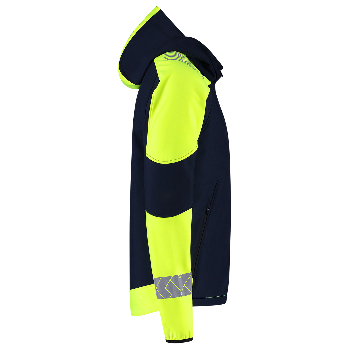 Tricorp Workwear Reflective Redefined Jassen 406111 Softshell Capuchon HiVis inktblauw-fluo geel(inkfluoryellow)