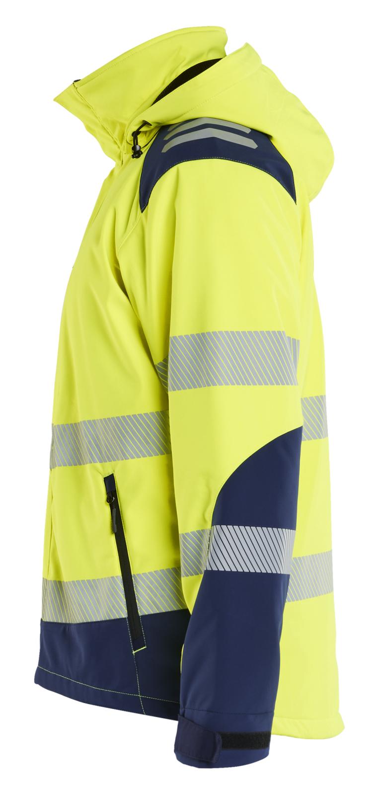 Blaklader High Vis Winterjas 44002513 lichtgewicht softshell HiVis fluo geel-marineblauw(3389)