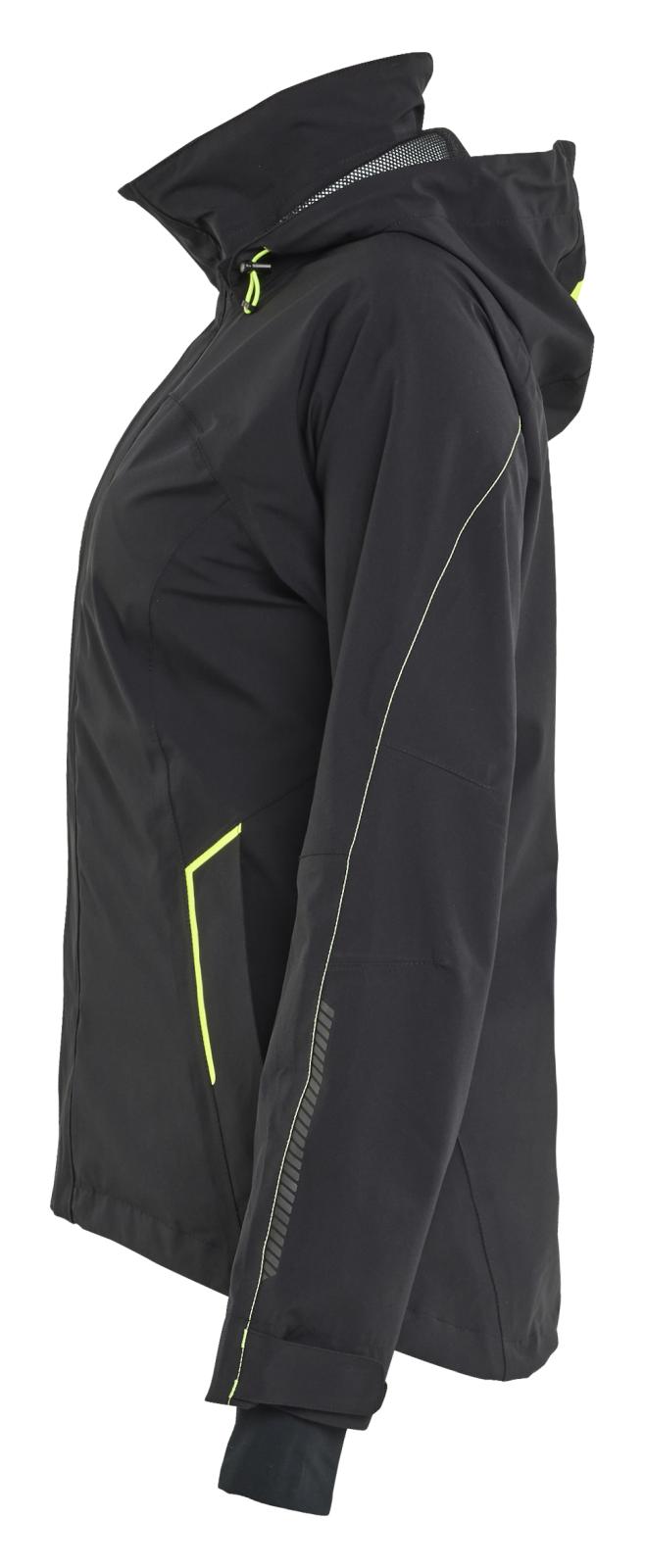 Blaklader Dames Jack 44031917 stretch shell zwart-fluo geel(9933)
