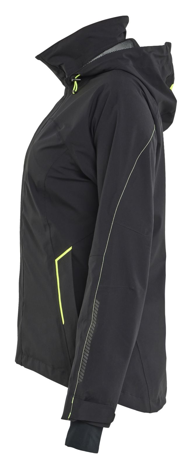 Blaklader Dames Jack 44031917 stretch shell zwart-fluo geel(9933)