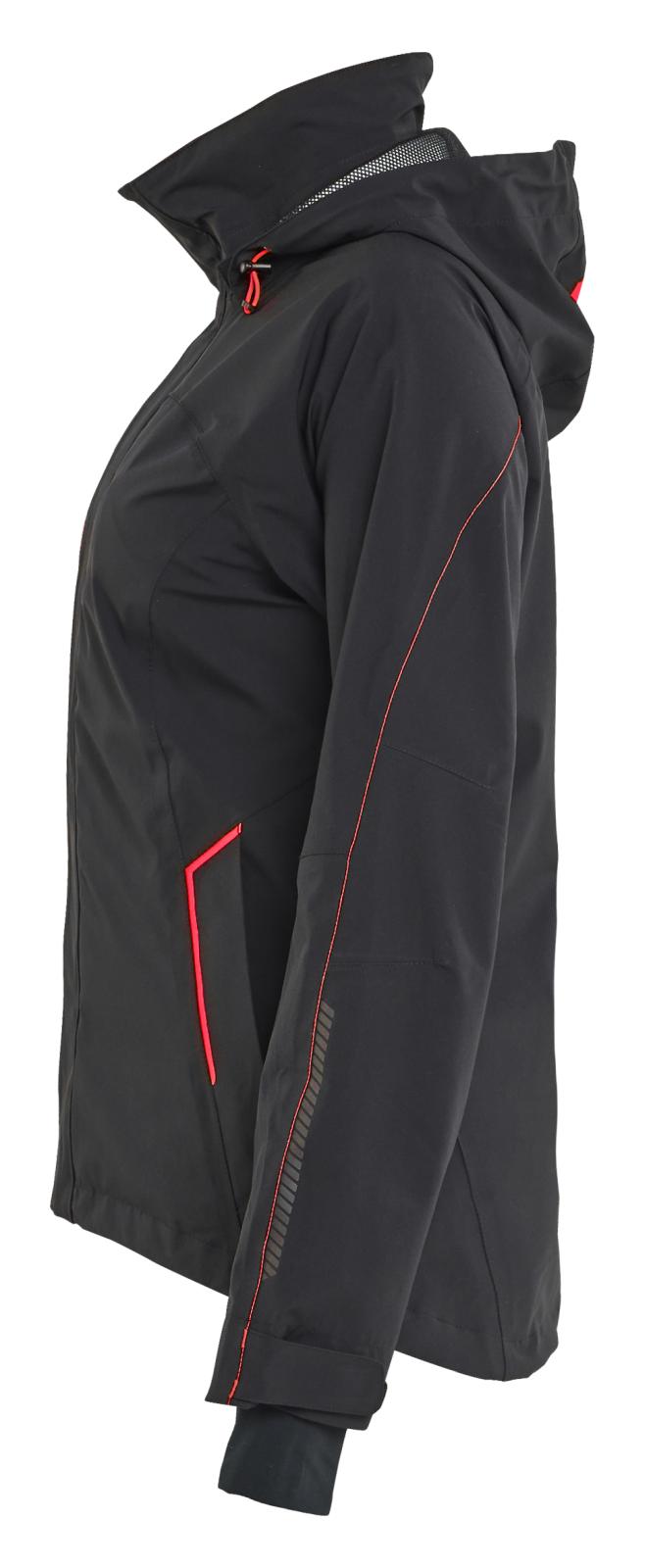 Blaklader Dames Jack 44031917 stretch shell zwart-rood(9956)