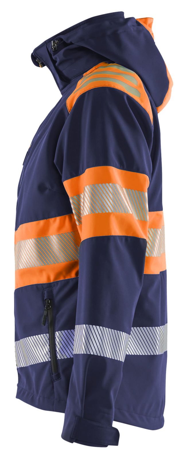 Blaklader High Vis Dames Jack 44042513 softshell dames HiVis waterdicht winddicht ademend marineblauw-oranje(8953)
