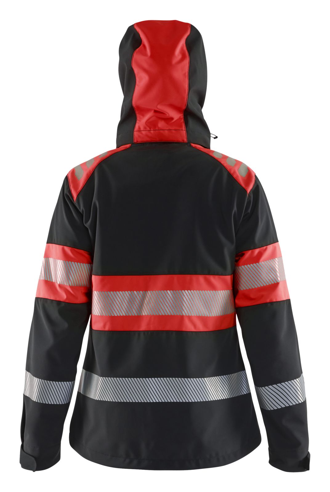 Blaklader High Vis Dames Jack 44042513 softshell dames HiVis waterdicht winddicht ademend zwart-fluo rood(9955)