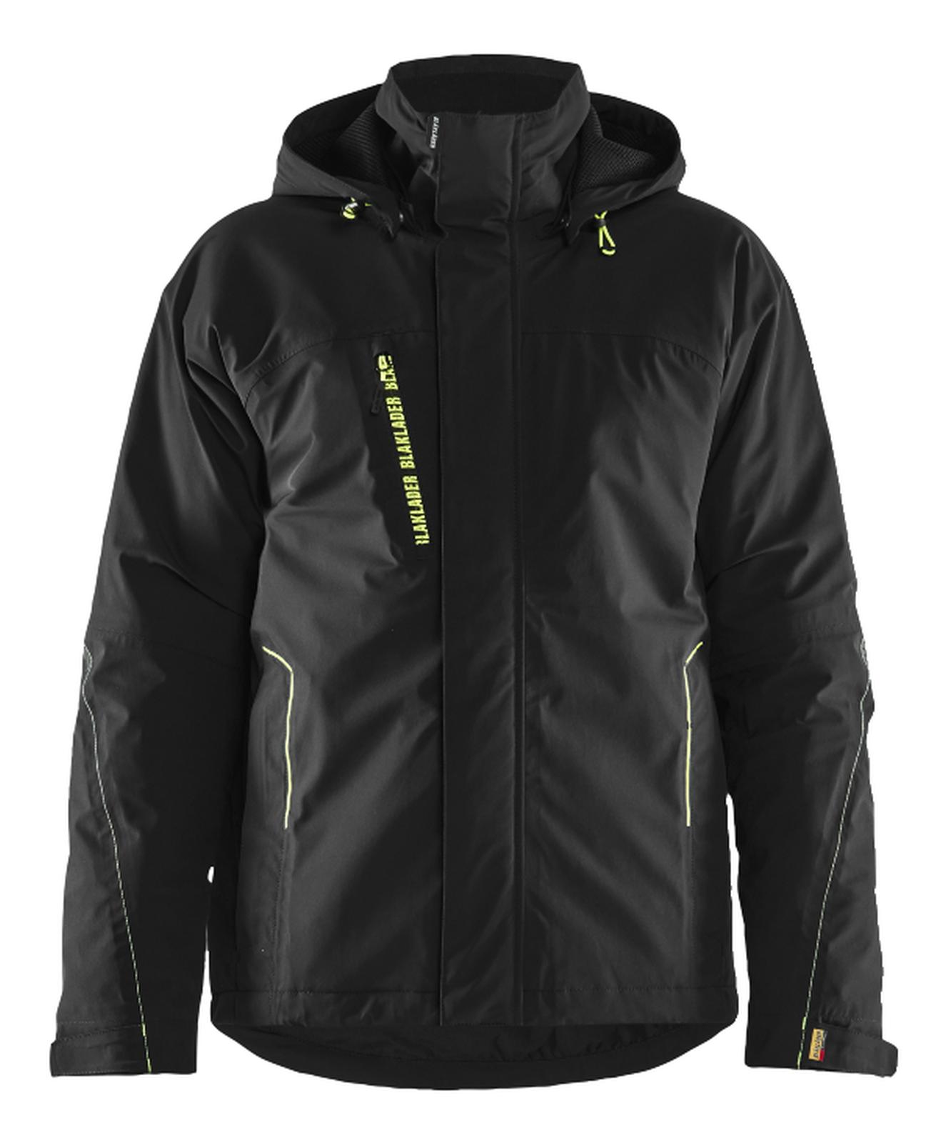 Blaklader Wind regen sneeuw Dames jassen 44081917 winter lichtsgewicht 4-weg stretch zwart-fluo geel(9933)