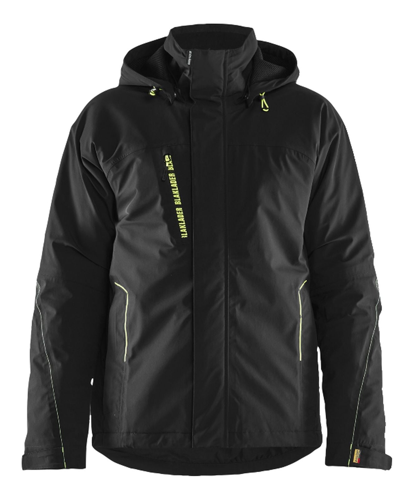 Blaklader Wind regen sneeuw Dames jassen 44081917 winter lichtsgewicht 4-weg stretch zwart-fluo geel(9933)