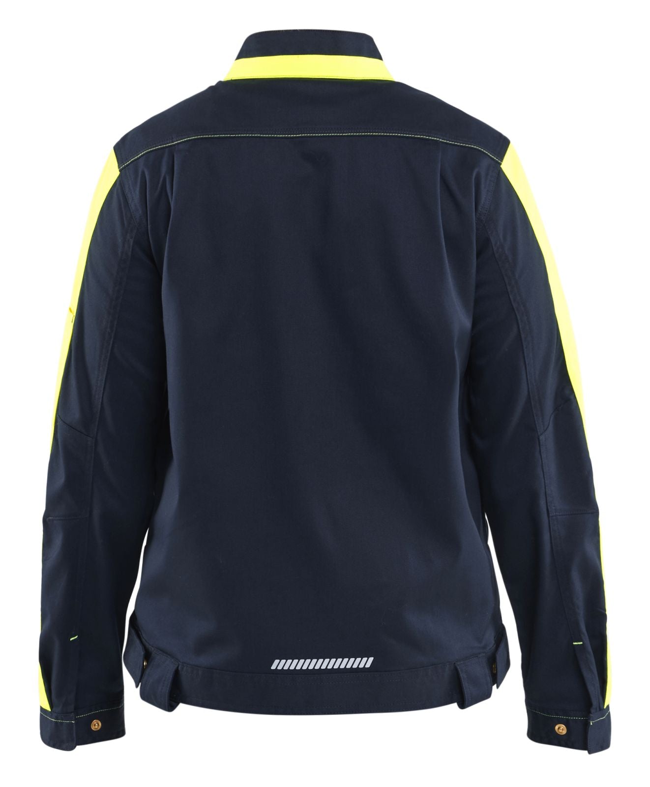 Blaklader Industrie Dames Jack 44431832 stretch donker marineblauw-fluo geel(8633)