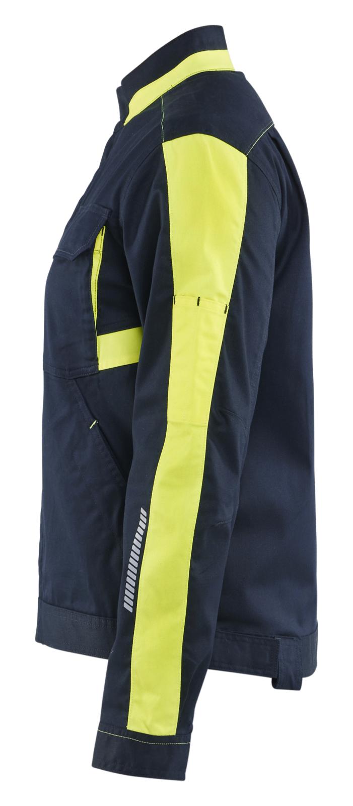 Blaklader Industrie Dames Jack 44431832 stretch donker marineblauw-fluo geel(8633)