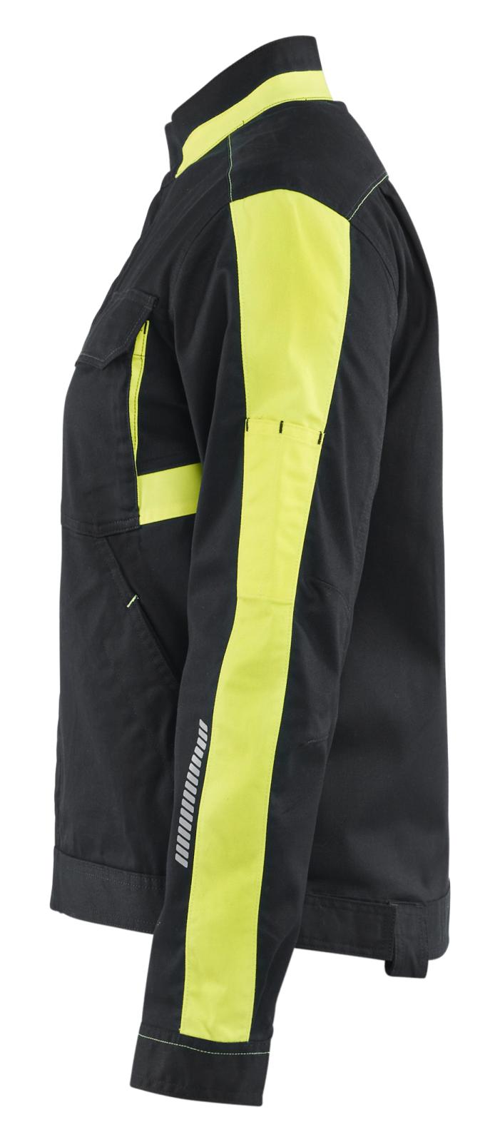 Blaklader Industrie Dames Jack 44431832 stretch zwart-fluo geel(9933)