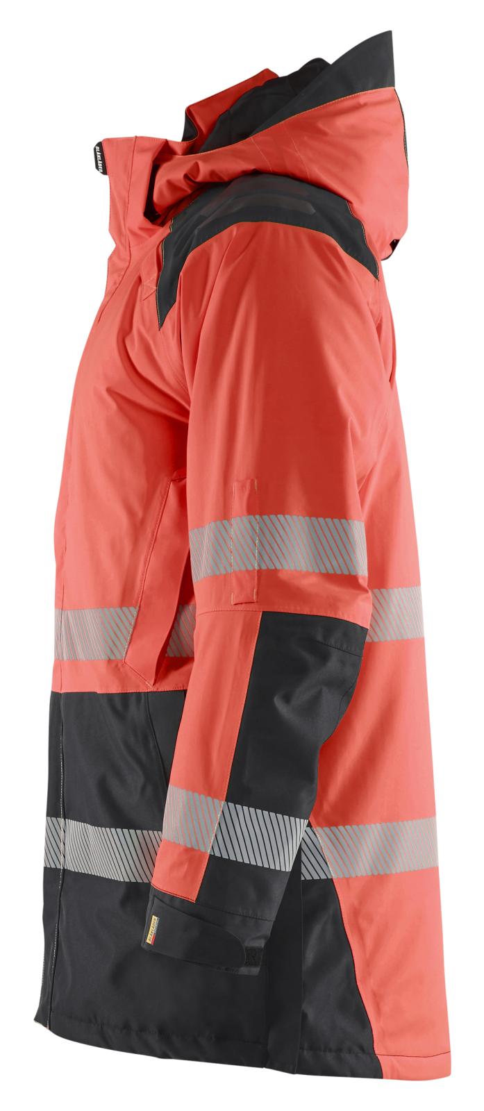 Blaklader High Vis jassen 44571987 winter HiVis waterdicht fluo rood-zwart(5599)