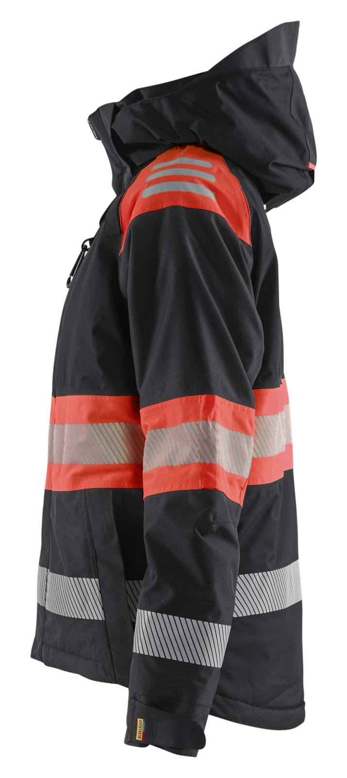 Blaklader High Vis jassen 44701977 winter HiVis waterdicht dames zwart-fluo rood(9955)