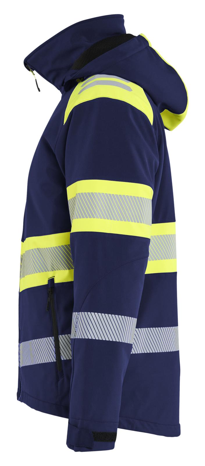 Blaklader High Vis Lichtgewicht softshell jack gevoerd high vis Jack 44892513 Lichtgewicht softshell gevoerd high vis marineblauw-fluo geel(8933)