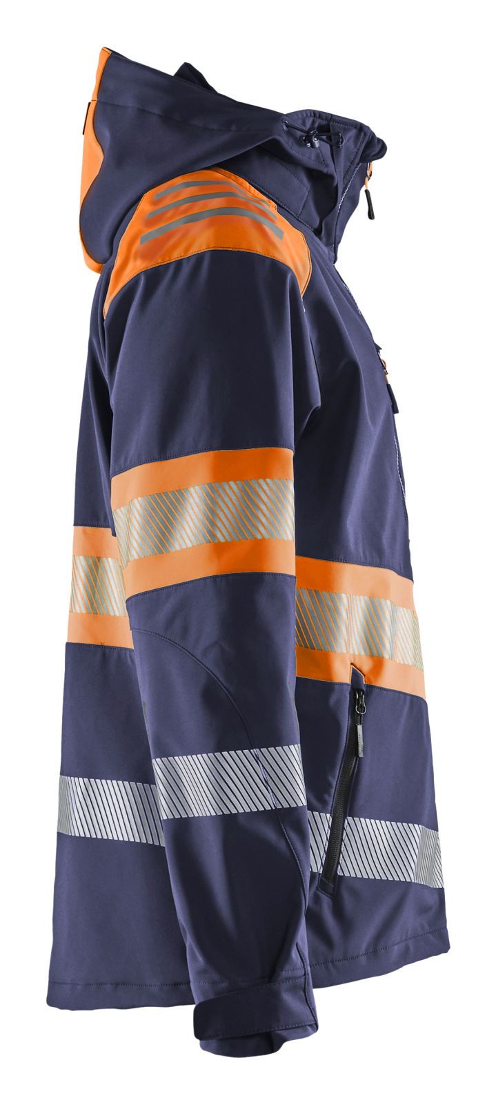 Blaklader High Vis Jack 44942513 softshell HiVis waterdicht winddicht ademend marineblauw-oranje(8953)