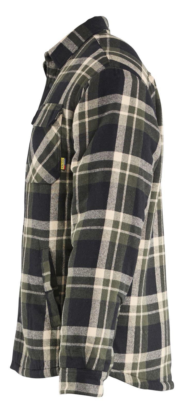 Blaklader Wind/regen/sneeuw Overhemd 47041168 flanel gevoerd donker herfstgroen-zwart(4298)