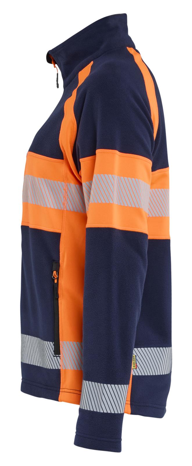 Blaklader Dames High Vis Vest 47181010 Microfleece HiVis marineblauw-oranje(8953)