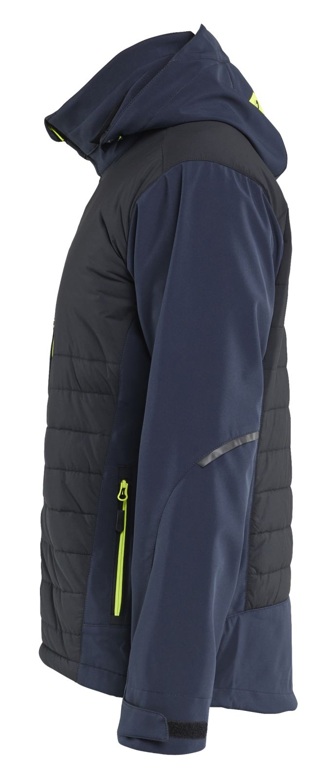 Blaklader Wind regen sneeuw Jassen Jack 47432513 hybride waterdicht winddicht ademend donker marineblauw-fluo geel(8633)