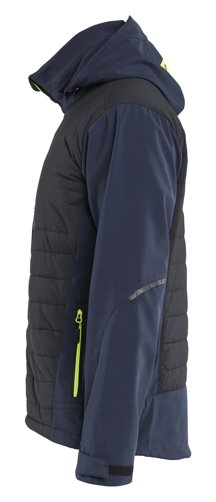 Blaklader Wind regen sneeuw Jack 47432513 hybride waterdicht winddicht ademend donker marineblauw-fluo geel(8633)