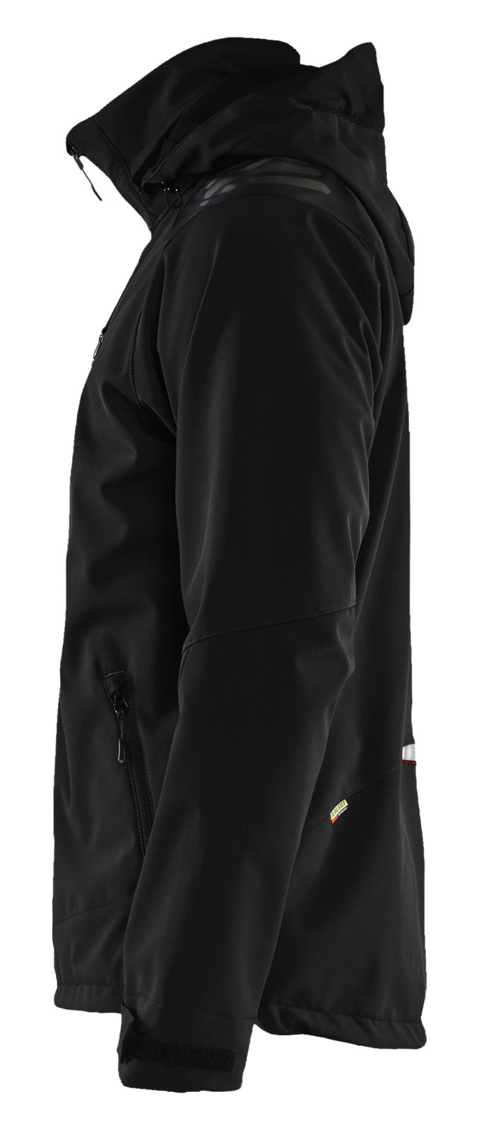 Blaklader Wind regen sneeuw Jassen 47492513 softsheel waterdicht zwart-rood(9956)