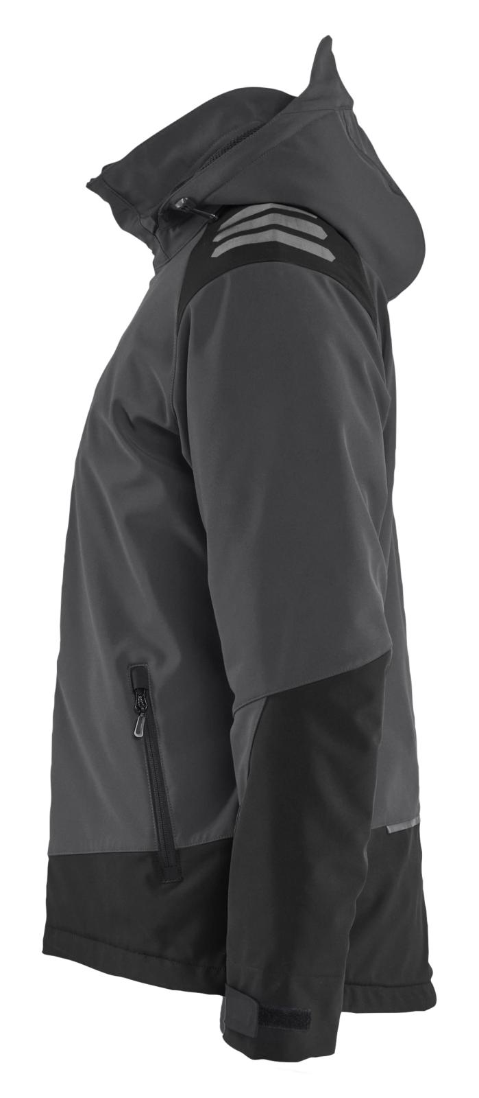 Blaklader Wind/regen/sneeuw Jack 47502513 Lichtgewicht softshell gevoerd donkergrijs-zwart(9899)