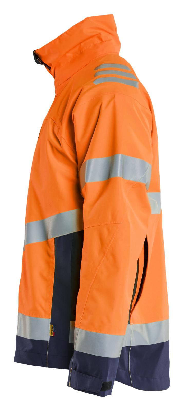 Blaklader High Vis Jack 47601977 shell HiVis winddicht waterdicht fluo oranje-marineblauw(5389)