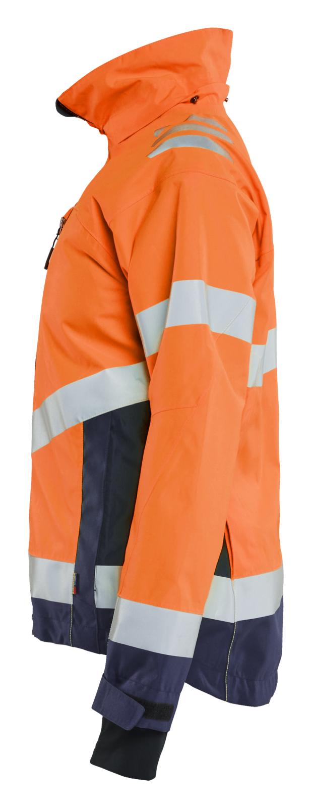 Blaklader Dames High Vis Jack 47611977 shell HiVis waterdicht winddicht fluo oranje-marineblauw(5389)