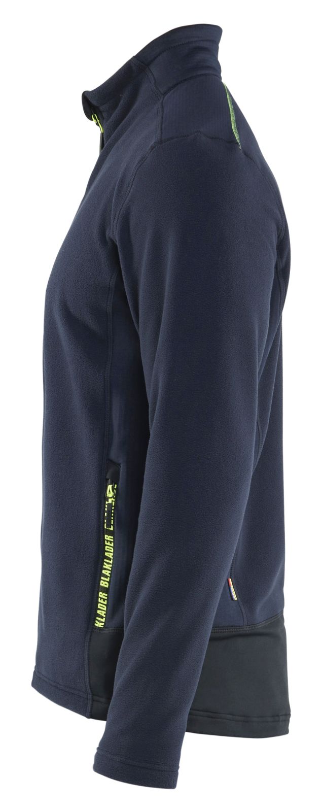 Blaklader Wind regen sneeuw Unite Microfleecevest 47651010 donker marineblauw-fluo geel(8633)