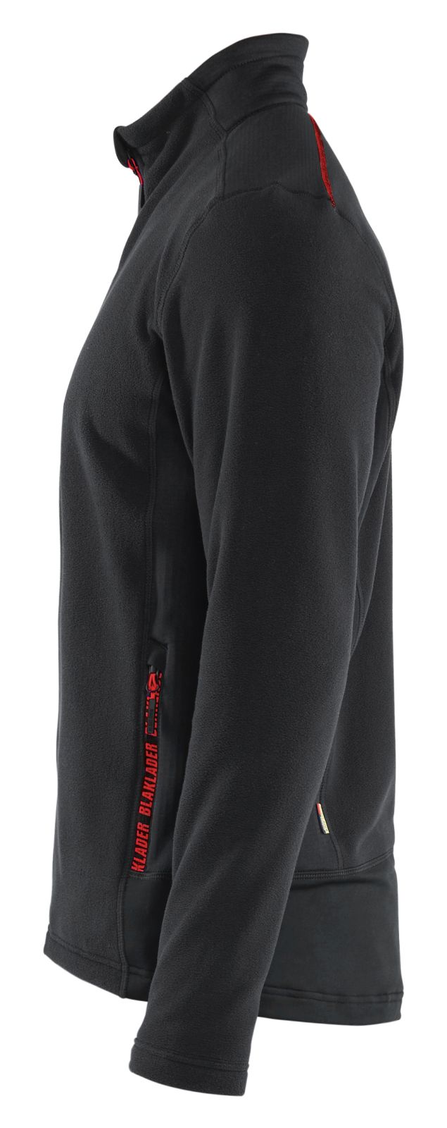 Blaklader Wind regen sneeuw Unite Microfleecevest 47651010 zwart-rood(9956)