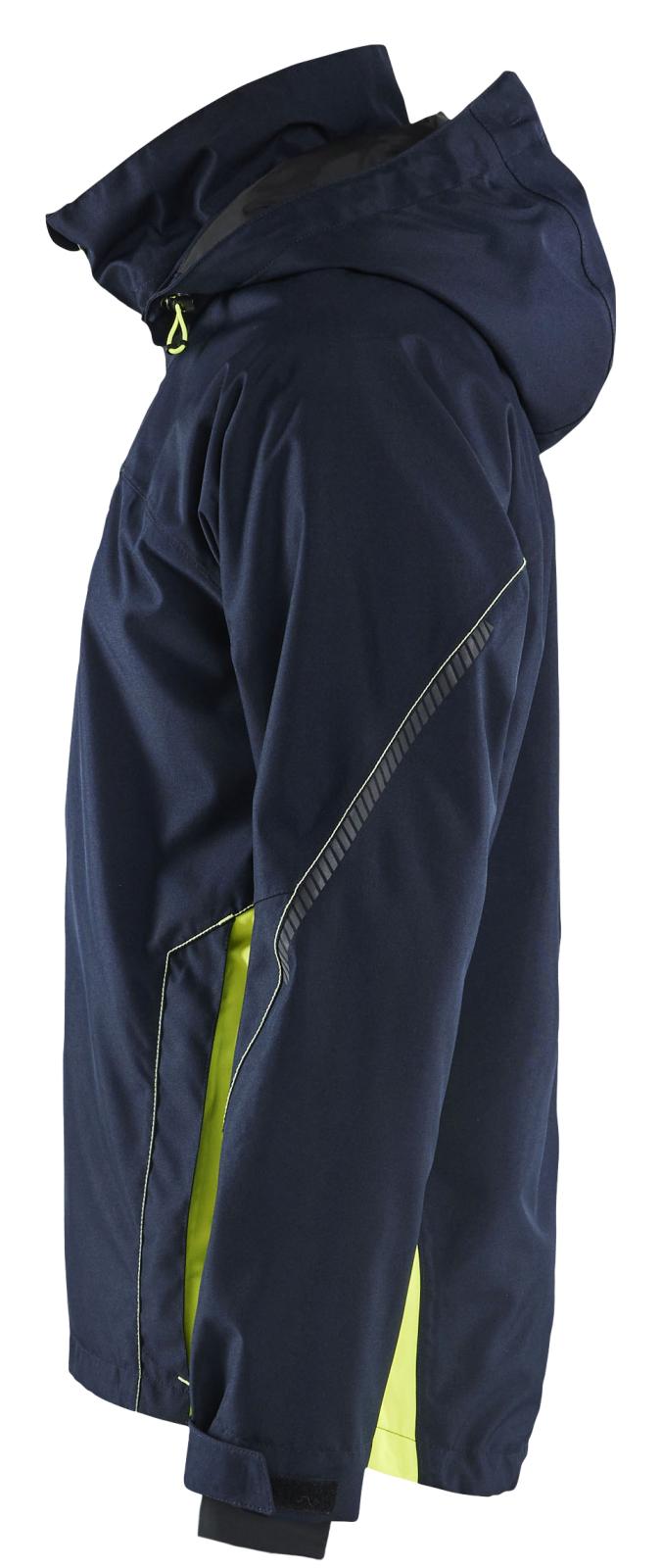 Blaklader Wind regen sneeuw Bi-Colour Jack 47901977 shell waterdicht winddicht ademend donker marineblauw-fluo geel(8633)
