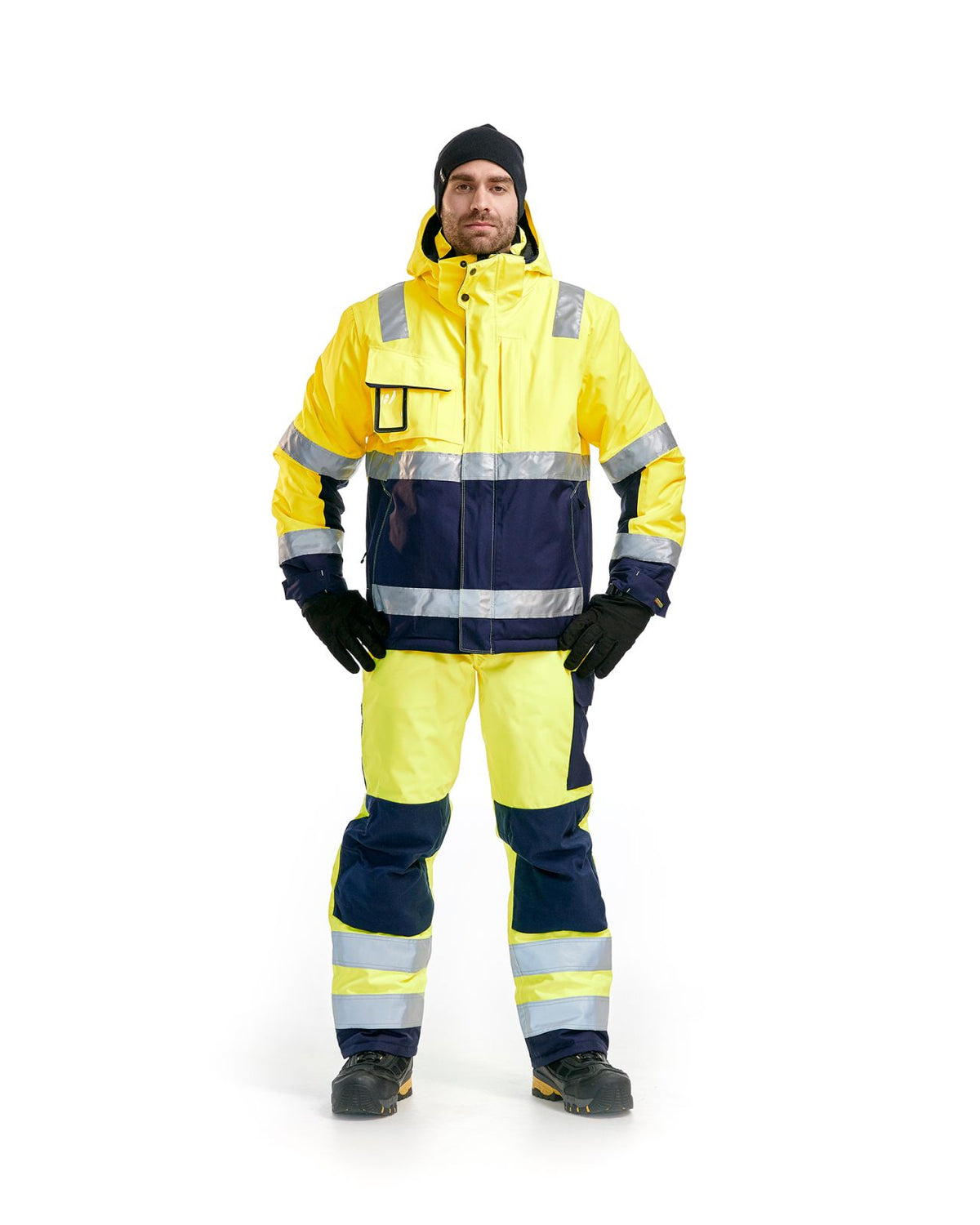 Blaklader Jassen 48701987 HiVis fluo geel-marineblauw(3389)