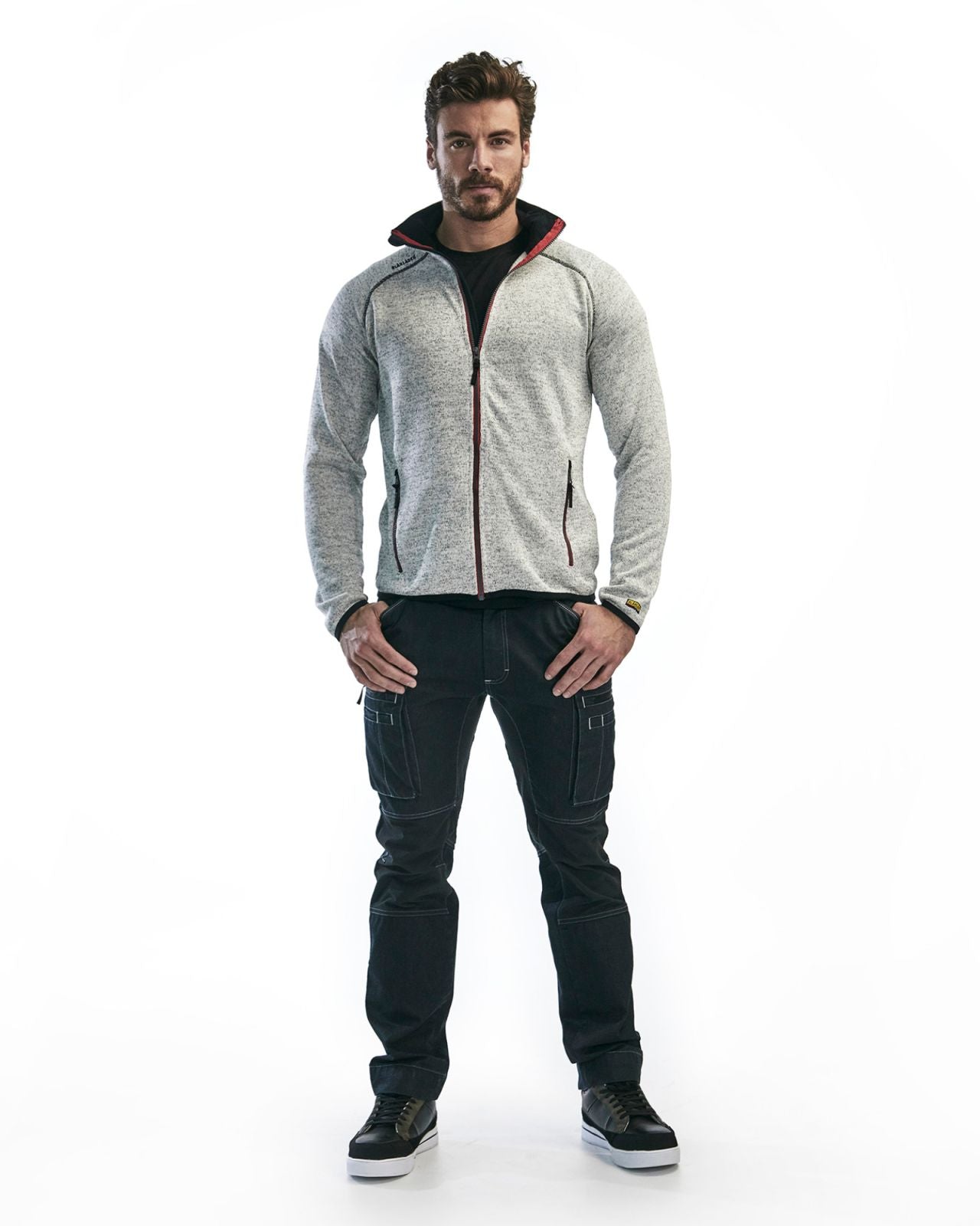 Blaklader Vesten 49422117 grijs melee-rood(9056)